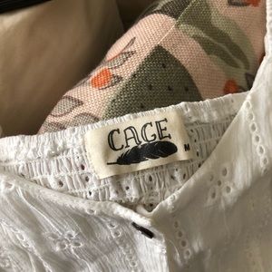 White eyelet romper